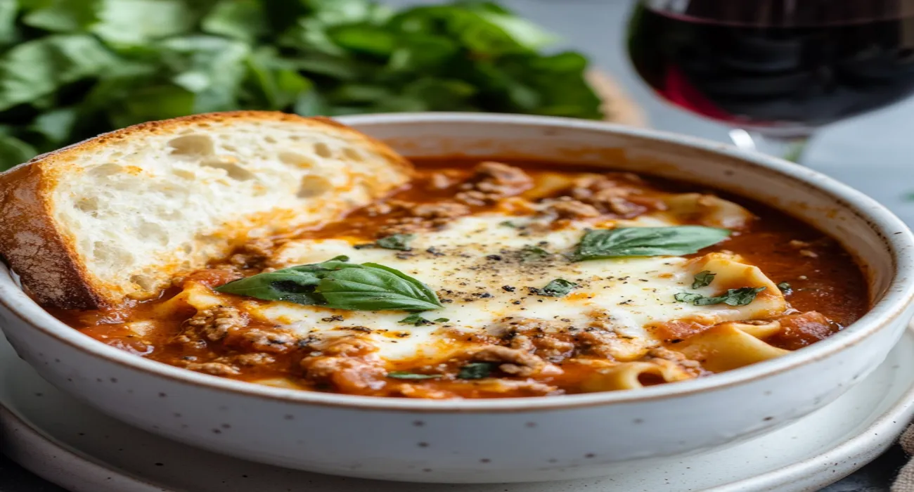 u3329713737 A hearty bowl of Crockpot Lasagna Soup served on 98287c5d f0bc 4419 99ec 7bf505fe3115 2