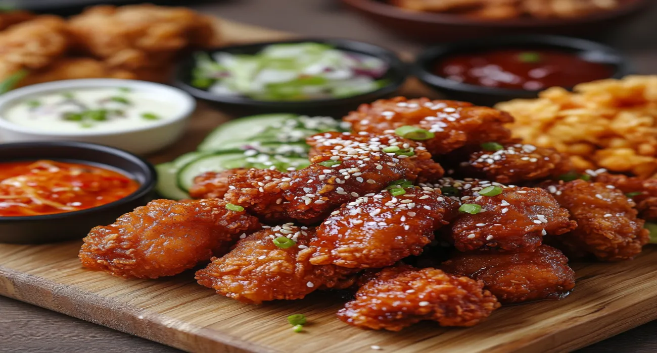 u3329713737 A vibrant close up image of Korean Fried Chicken 28d059bf 2fb3 4bc9 95b8 d4f91310bc9f 0