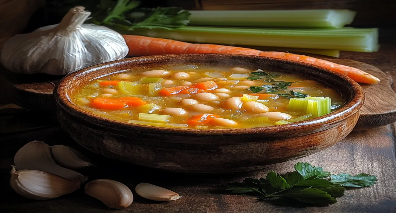 u3329713737 A vibrant steaming bowl of cannellini bean soup s 437f9050 9d60 4d18 b5f0 3f7291d4fdee 2