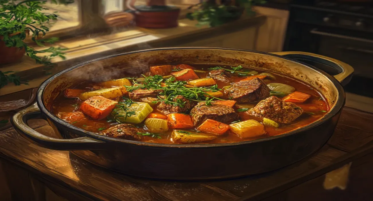 u3329713737 An inviting baked beef stew served in a rustic Du 964ac6d4 b55c 4fde 8a67 0fc2e3ce5a31 3 1